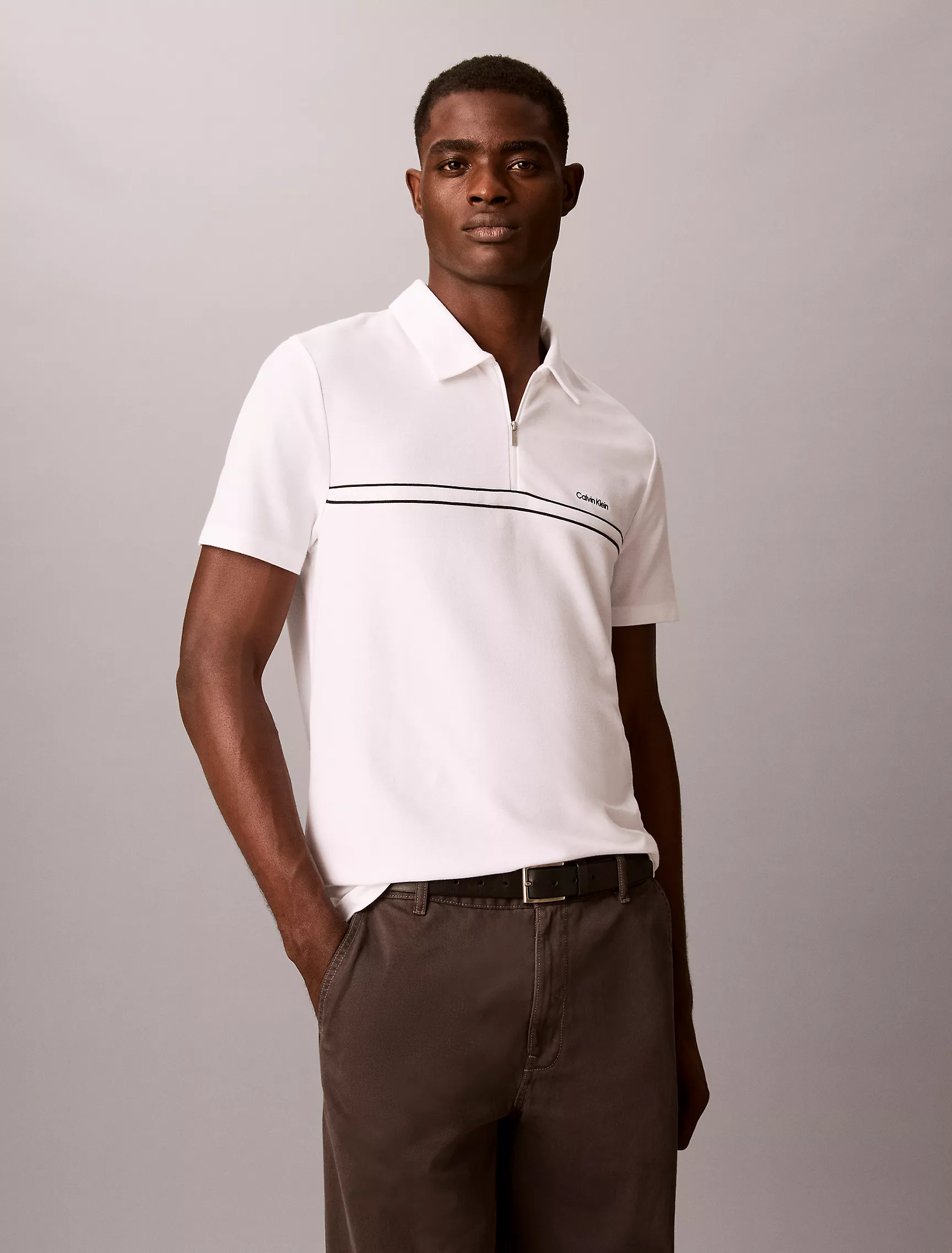 Contrast Piping Polo de Calvin Klein