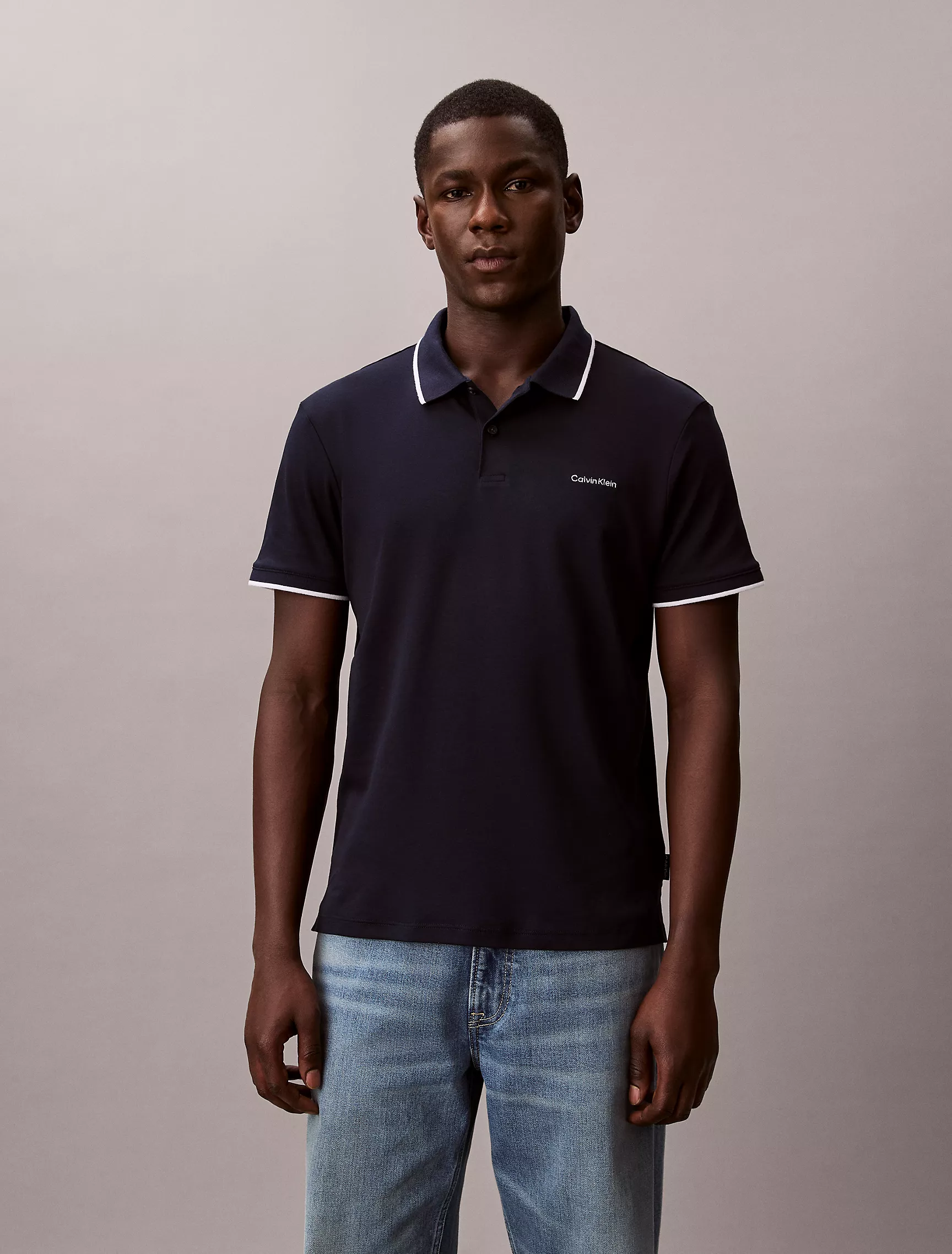 Liquid Touch Tipped Polo Shirt de Calvin Klein