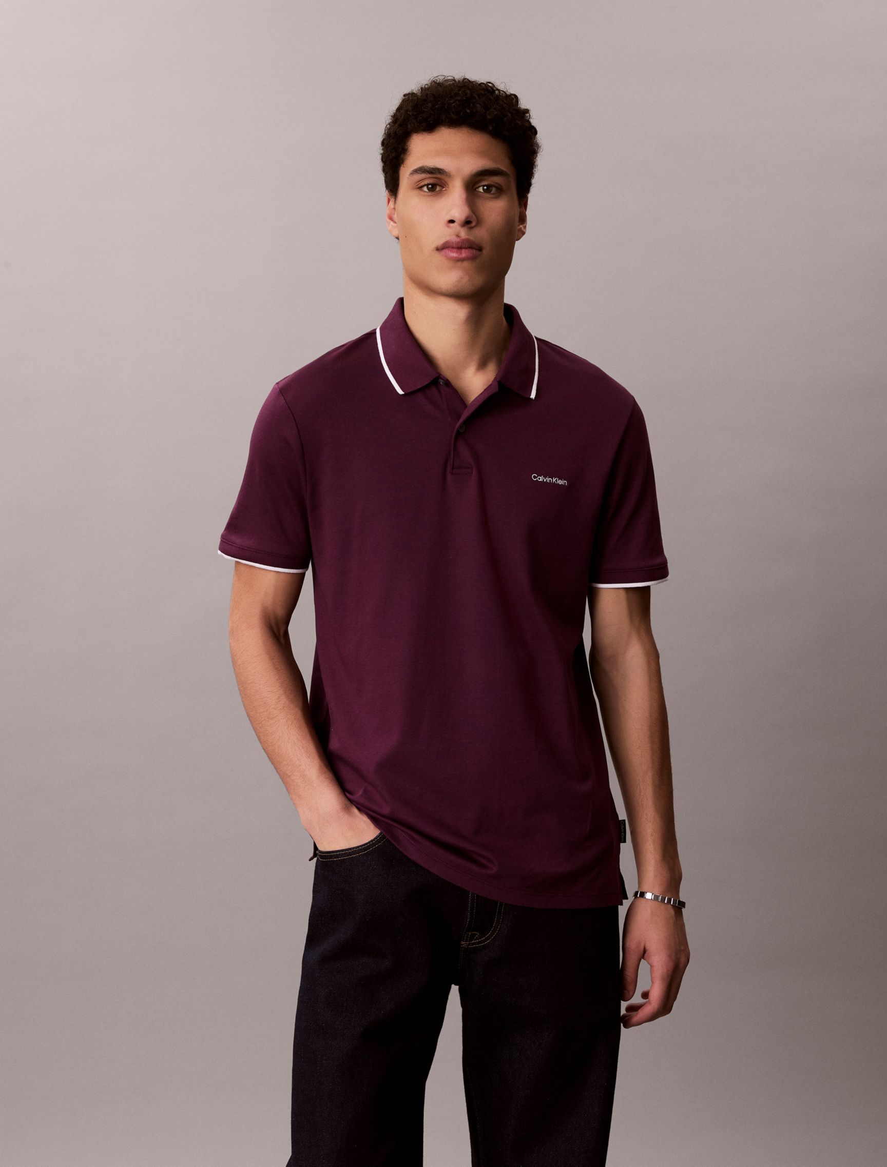 Liquid Touch Tipped Polo Shirt de Calvin Klein