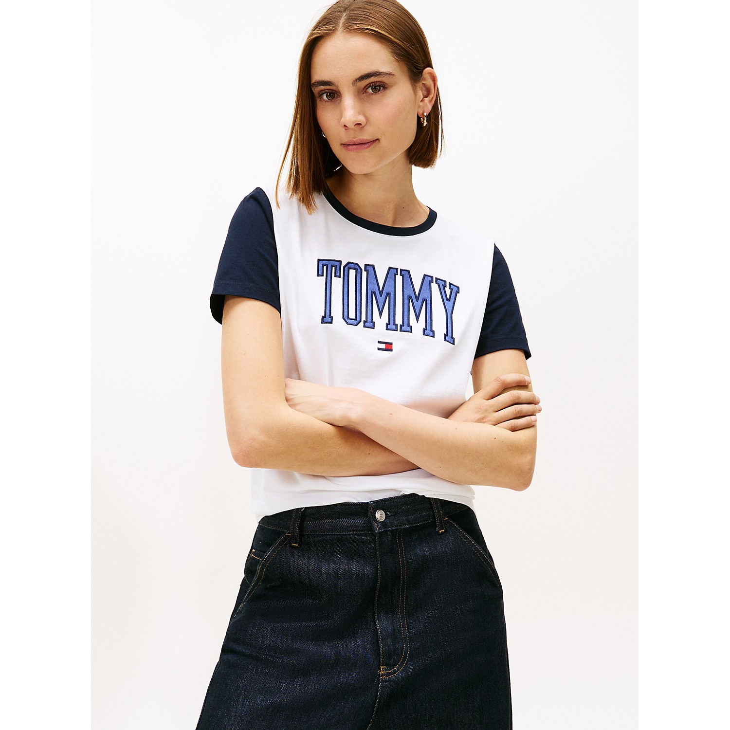 Varsity Tommy Logo Ringer T-Shirt de Tommy Hilfiger